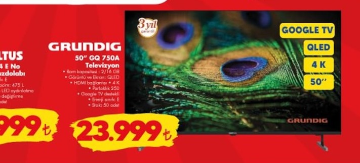 Grundig 50" Gq 750A Televizyon