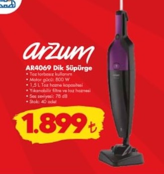 Arzum Ar4069 Dik Süpürge
