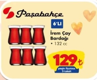 Paşabahçe İrem Çay Bardağı 6'Lı (132 Cc)