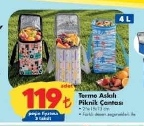 Termo Askılı
Piknik Çantası 4 L