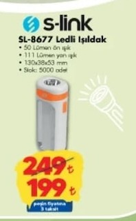 S-Link Sl-8677 Ledli Işıldak