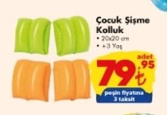 Çocuk Şişme Kolluk 20X20Cm +3 Yaş