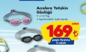 Accellera Yetişkin Gözlüğü +14 Yaş Ayarlanabilir Kafa Bandı