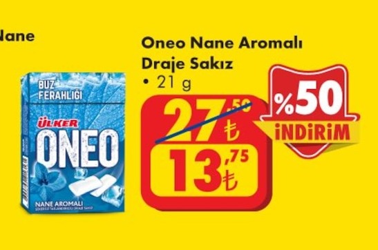 Oneo Nane Aromalı Draje Sakız 21 G