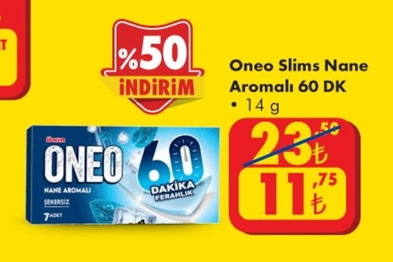 Oneo Slims Nane Aromalı 60 Dk 14 G