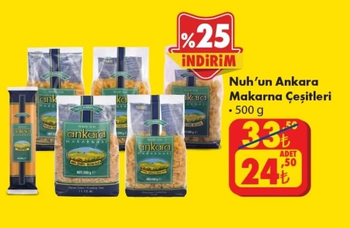 Nuh'Un Ankara Makarna Çeşitleri 500G
