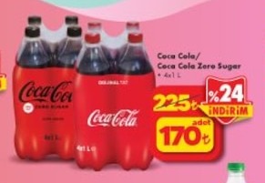 Coca Cola/Coca Cola Zero Sugar 4X1 L