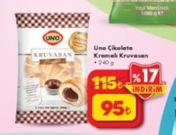 Uno Çikolata Kremalı Kruvasan 240G