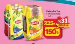 Lipton Ice Tea Şeftali/Limon 4X1 L