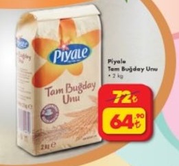 Piyale Tam Buğday Unu 2Kg