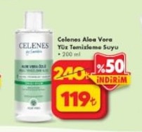 Celenes Aloe Vera Yüz Temizleme Suyu 200 Ml