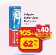 Colgate Extra Clean Diş Fırçası 1+1