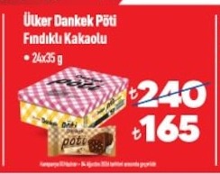 Ülker Dankek Pöti Fındıklı Kakaolu 24X35G