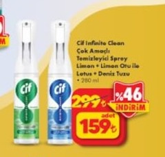 Cif Infinite Clean Çok Amaçlı Temizleyici Sprey 280 Ml