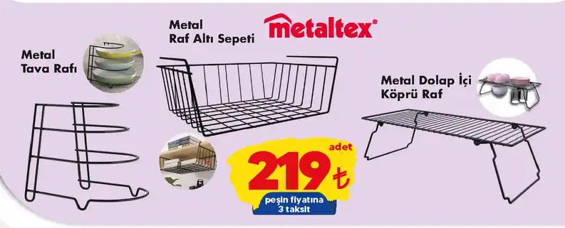 Metal Raf Altı Sepeti