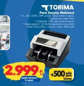 Torima Para Sayma Makinesi