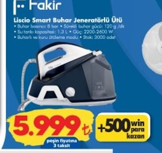 Fakir Liscio Smart Buhar Jeneratörlü Ütü