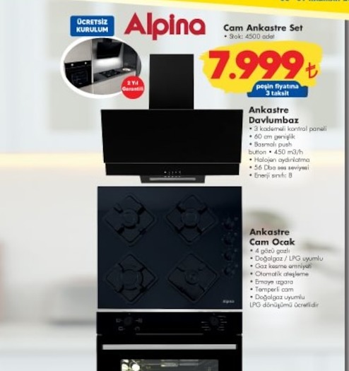 Alpina Cam Ankastre Set