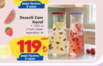 Desenli Cam Kara V 1200Cc