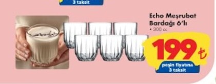 Echo Meşrubat Bardağı 6'Lı 300 Cc