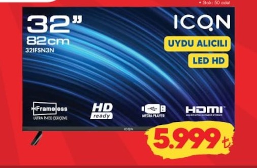 Icon 32 Inç Led Hd Televizyon