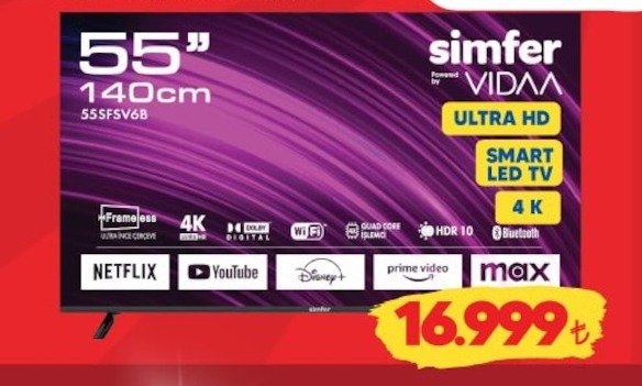 Simfer 55 Inç Smart Led Tv
