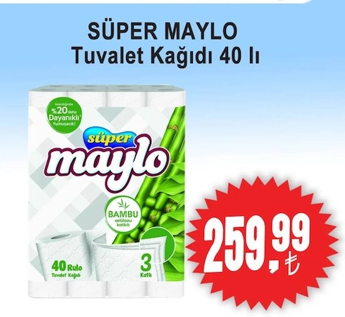 Süper Maylo Tuvalet Kağıdı 40'Lı