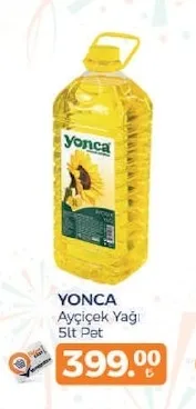 Yonca Ayçiçek Yağı 5Lt Pet