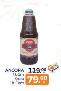 Ancora Üzüm Şırası 1Lt Cam