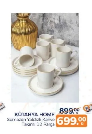 Kütahya Home Semazen Yıldızlı Kahve Takımı 12 Parça