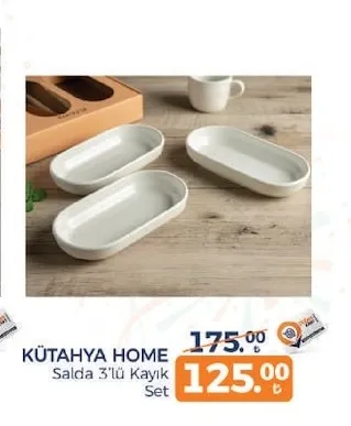 Kütahya Home Salda 3'Lü Kayık Set
