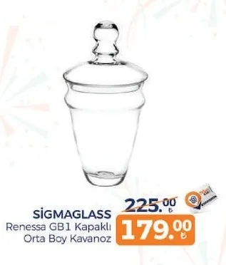 Si̇Gmaglass Renessa Gb1 Kapaklı Orta Boy Kavanoz