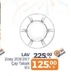 Lav Zoey Zoe267 Çay Tabak 6'Lı