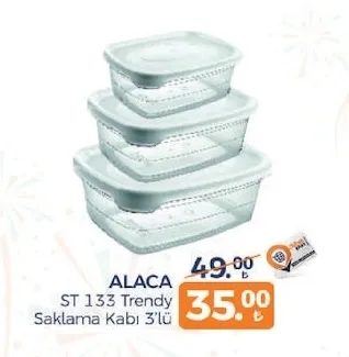 Alaca St 133 Trendy Saklama Kabı 3'Lü