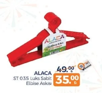 Alaca St 035 Lüks Sabit Elbise Askısı