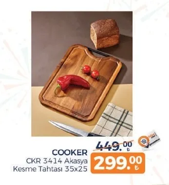 Cooker Ckr 3414 Akasya Kesme Tahtası 35X25