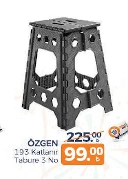 Özgen 193 Katlanır Tabure 3 No