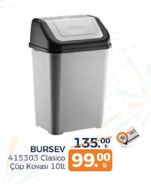 Bursev 415303 Clasico Çöp Kovası 10Lt