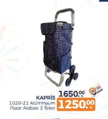 Kapris 1020-21 Alüminyum Pazar Arabası 3 Teker
