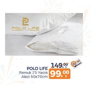 Polo Life Pamuk 2'Li Yastık Alezi 50X70Cm