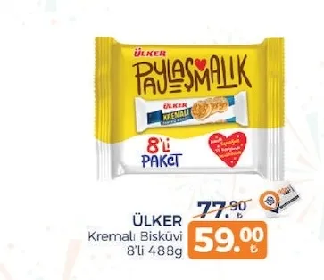 Ülker Kremalı Bisküvi 8'Li 488G