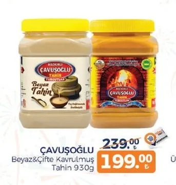 Çavuşoğlu Beyaz&Çifte Kavrulmuş Tahin 930G