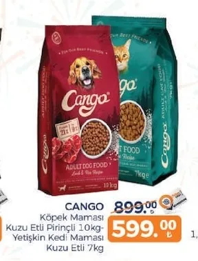 Cango Köpek Maması Kuzu Etli Pirinçli 10Kg- Yetişkin Kedi Maması Kuzu Etli 7Kg