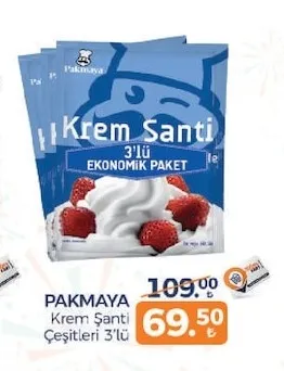 Pakmaya Krem Şanti Çeşitleri 3'Lü