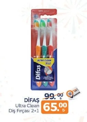 Di̇Faş Ultra Clean Diş Fırçası 2+1