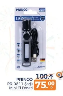 Princo Pr-0811 Şarjlı Mini El Feneri
