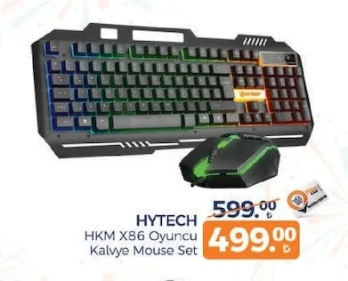 Hytech Hkm X86 Oyuncu Klavye Mouse Set
