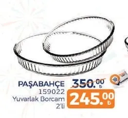 Paşabahçe 159022 Yuvarlak Borcam 2'Li