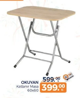 Okuyan Katlanır Masa 60X80