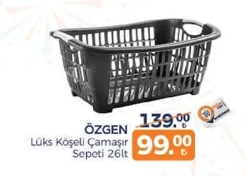 Özgen Lüks Köşeli Çamaşır Sepeti 26Lt